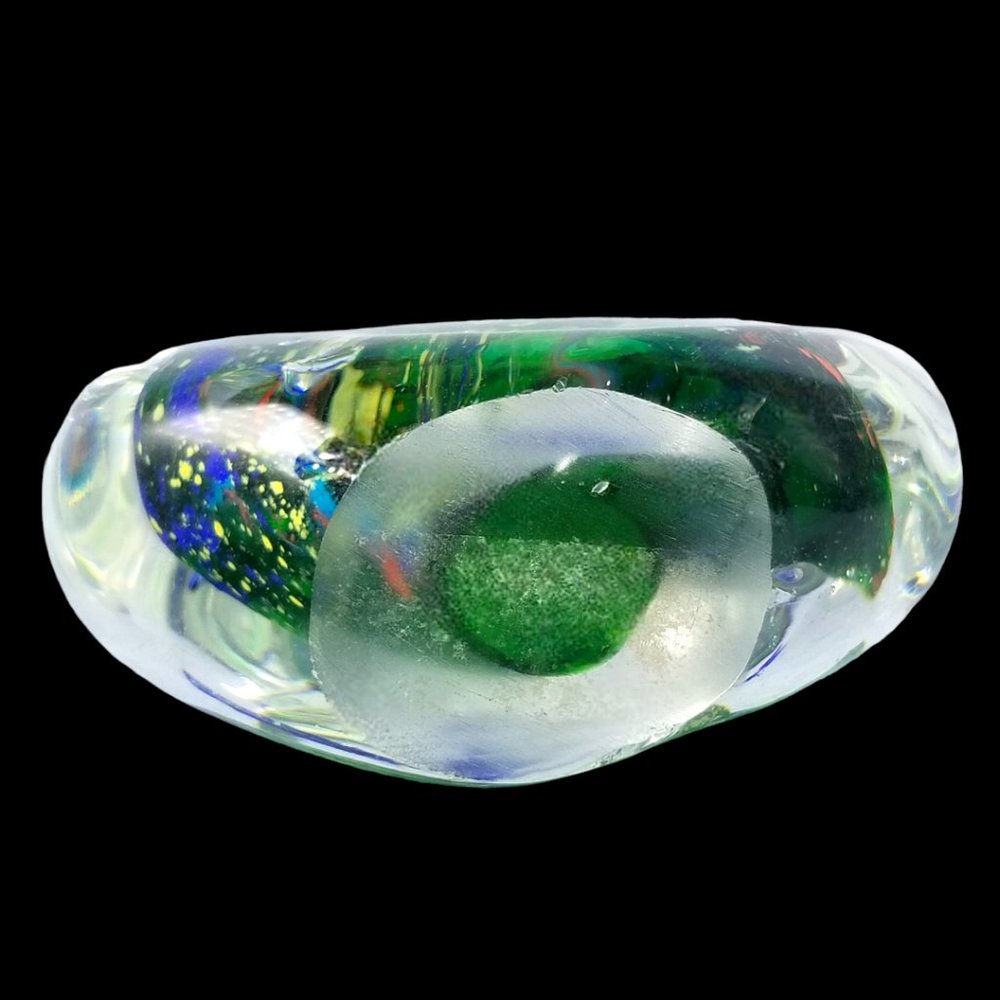 Murano Hand-Blown Double-Sided Fish Aquarium Italian Art Glass Paperweight. - Picture 7 of 15